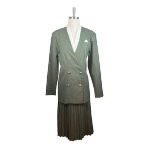 OLIVIA ROSE VINTAGE NEW YORK‎ SUIT, BLOUSE SKIRT SUIT SET DOUBLE BREASTED SIZE 8